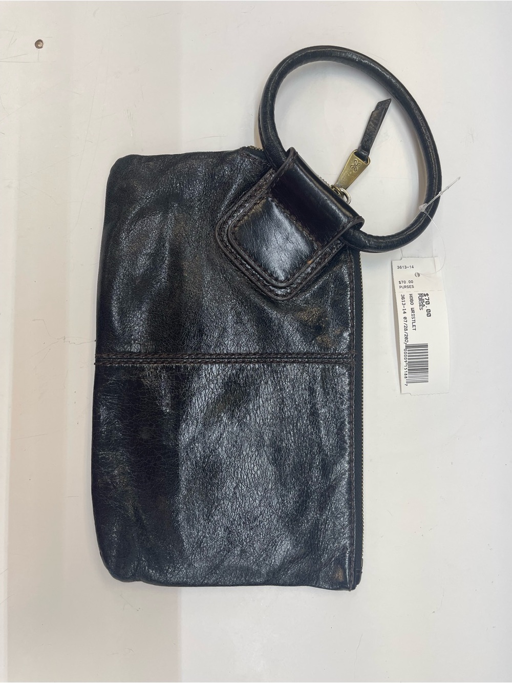 HOBO Black Leather Wristlet Wallet